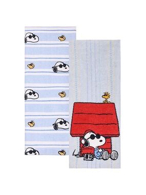 Peanuts Snoopy Cotton Kitchen Towels -2 Pack~Gift Set Brand New